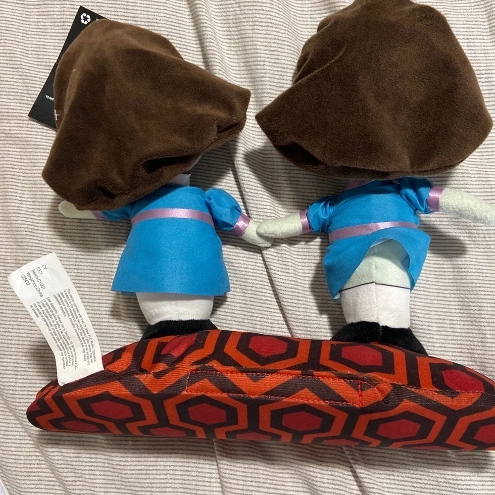 The shining Grady twins creepy voice moving plush dolls speaking Halloween new.
